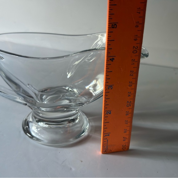 Vtg unmarked clear handled gravy boat sauce server like new - Picture 6 of 8